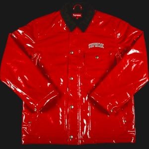 Supreme Red Quilted Work Jacket XL